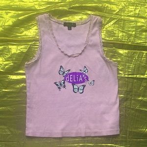 DollsKill Delia’s Logo Butterflies Graphic Tank top